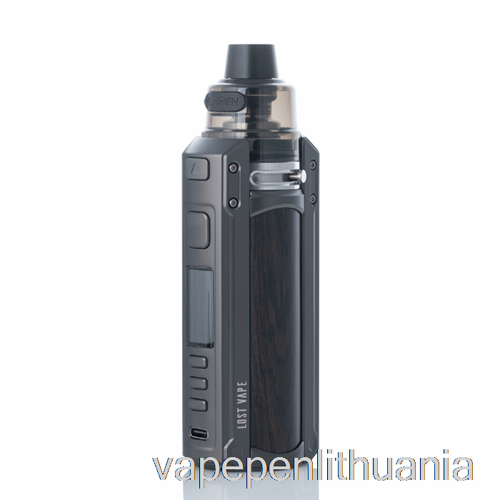 Pamestas Vape Ursa Quest 100w Pod Mod Rinkinys Gunmetal / Juodmedžio Medienos Vape Skystis